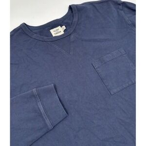 Flint and Tinder Men's XL Henley Navy Cotton Long Sleeve Shirt‎